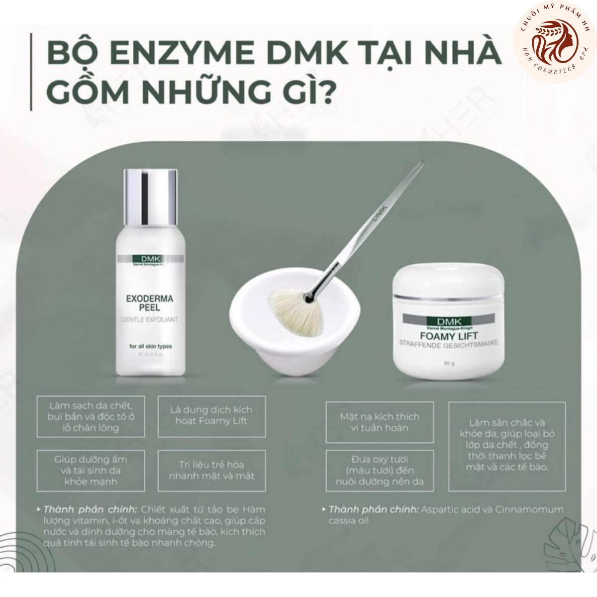 Bộ dưỡng da Enzyme DMK gồm những gì