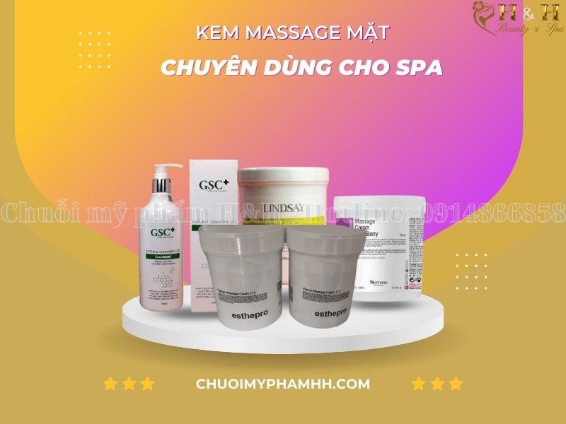 Các dòng kem massage mặt dùng trong Spa