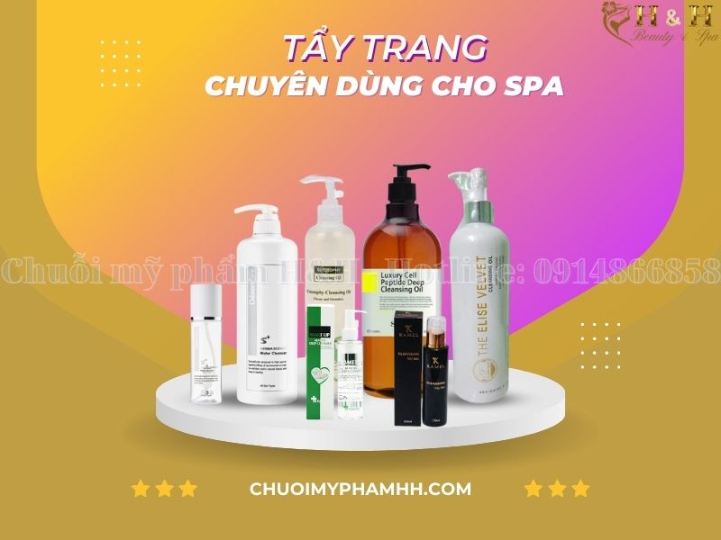 Sản phẩm tẩy trang dùng trong Spa