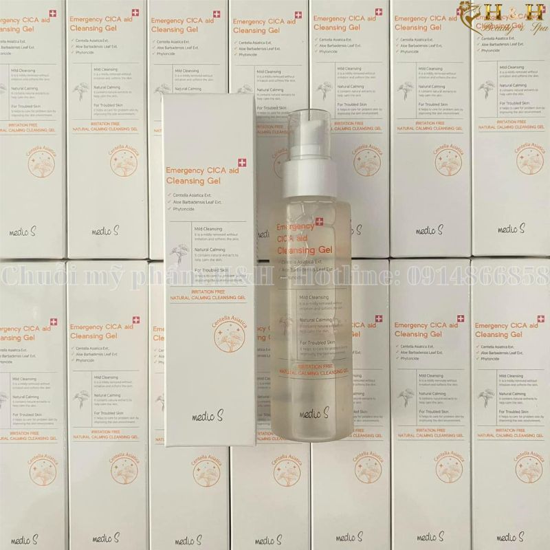 Sữa rửa mặt Medic S Emergency CICA Aid Cleansing Gel 150ml Gel rửa mặt Medic S Hàn Quốc an toàn, hiệu quả cho mọi loại da