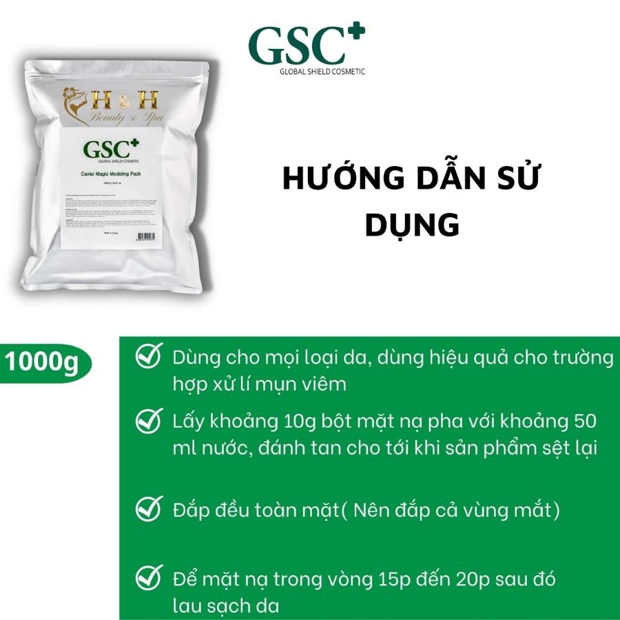 Bột mặt nạ GSC+ Caviar Magic Modeling Pack Trứng cá tầm đen 1kg Bột mặt nạ dẻo GSC+