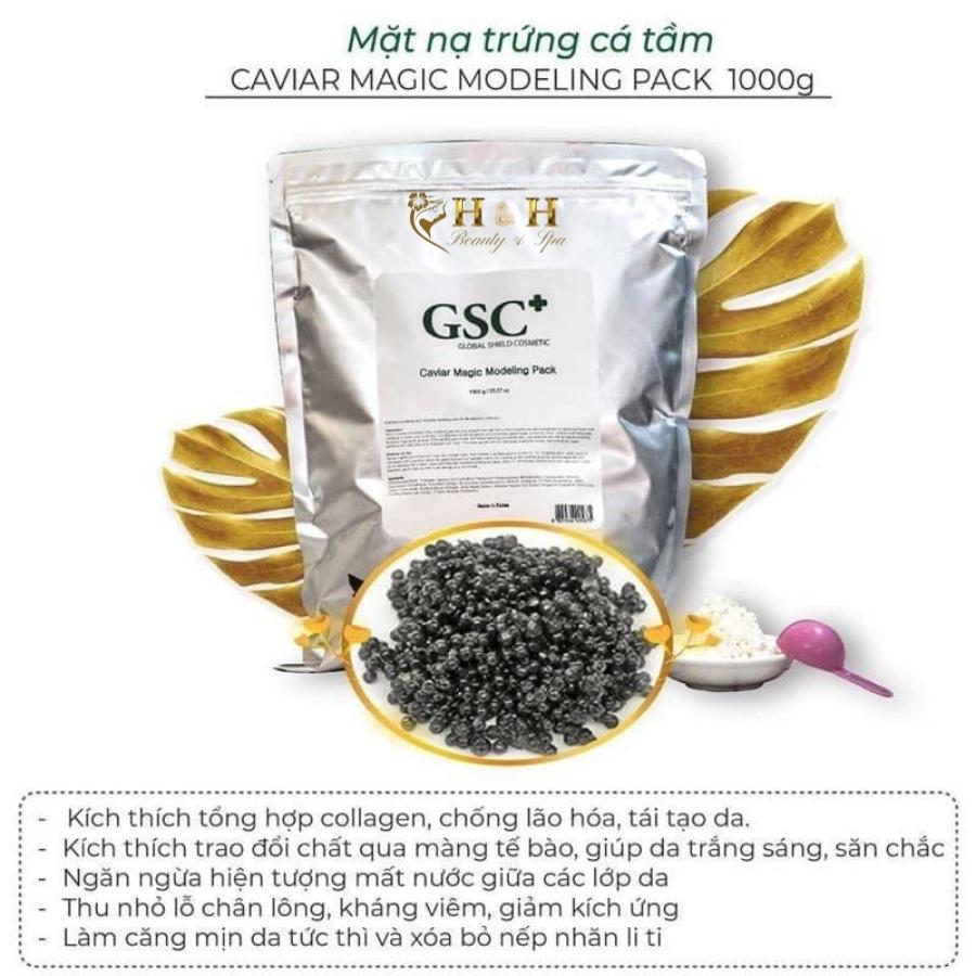 Bột mặt nạ GSC+ Caviar Magic Modeling Pack Trứng cá tầm đen 1kg Công dụng của bột mặt nạ GSC+