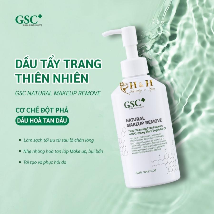 Dầu tẩy trang GSC+ Natural Makeup Remove size 250ml Dầu tẩy trang GSC+ chiết xuất thiên nhiên