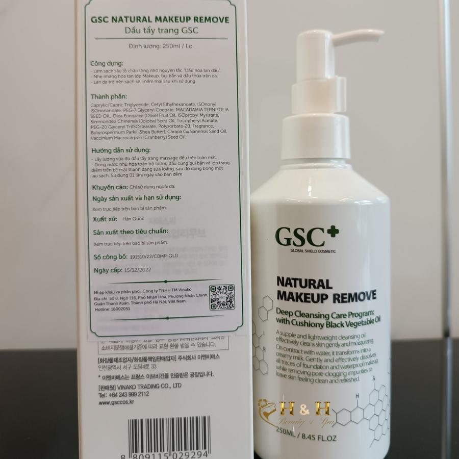 Dầu tẩy trang GSC+ Natural Makeup Remove size 250ml Hướng dẫn dùng dầu tẩy trang GSC+