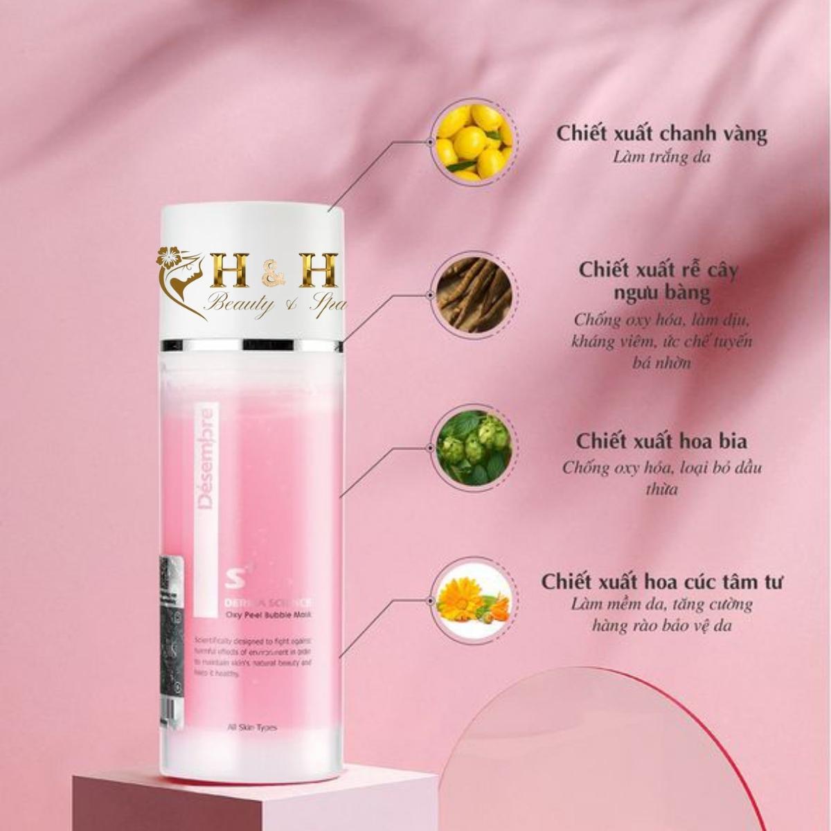 Bọt tẩy da chết Desembre Oxy Peel Bubble Mask 130ml Thành phần chính trong Desembre Oxy Peel Bubble Mask